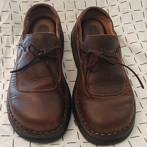 Born Dk. Brown Leather Clog 1/2 Slide w/ Tie Sz 7